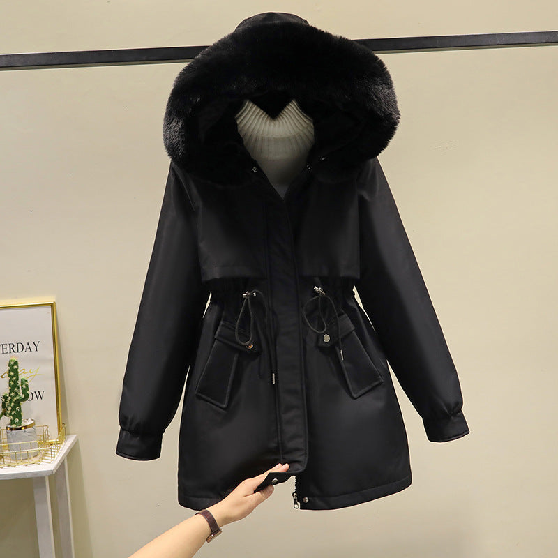 2024 New Winter Parka Cotton Coat Women Casual Mid-length Korean Style Women&#039;s Warm Loose Large Fur Collar Cotton Coat Jacket Hers Haven