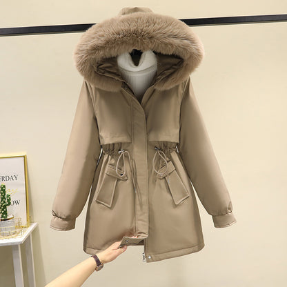 2024 New Winter Parka Cotton Coat Women Casual Mid-length Korean Style Women&#039;s Warm Loose Large Fur Collar Cotton Coat Jacket Hers Haven