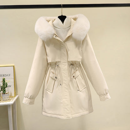 2024 New Winter Parka Cotton Coat Women Casual Mid-length Korean Style Women&#039;s Warm Loose Large Fur Collar Cotton Coat Jacket Hers Haven