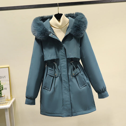 2024 New Winter Parka Cotton Coat Women Casual Mid-length Korean Style Women&#039;s Warm Loose Large Fur Collar Cotton Coat Jacket Hers Haven