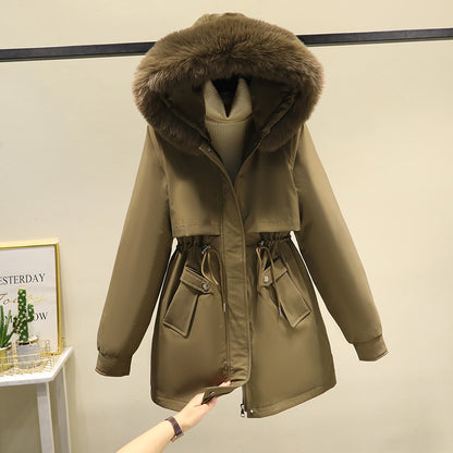 2024 New Winter Parka Cotton Coat Women Casual Mid-length Korean Style Women&#039;s Warm Loose Large Fur Collar Cotton Coat Jacket Hers Haven